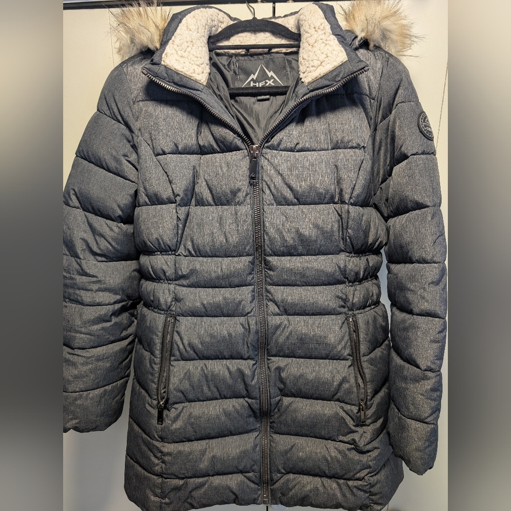 Women's gray HFX winter coat. Size Large